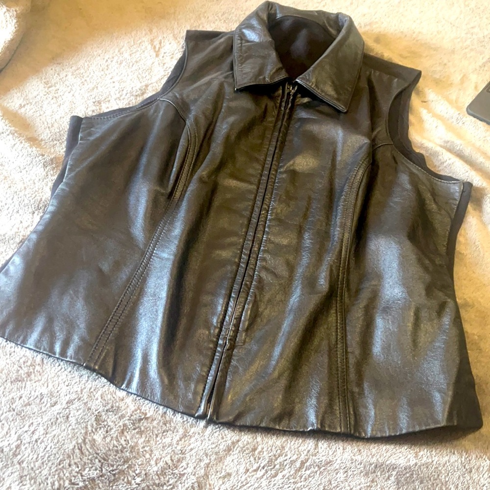 Leather vest
